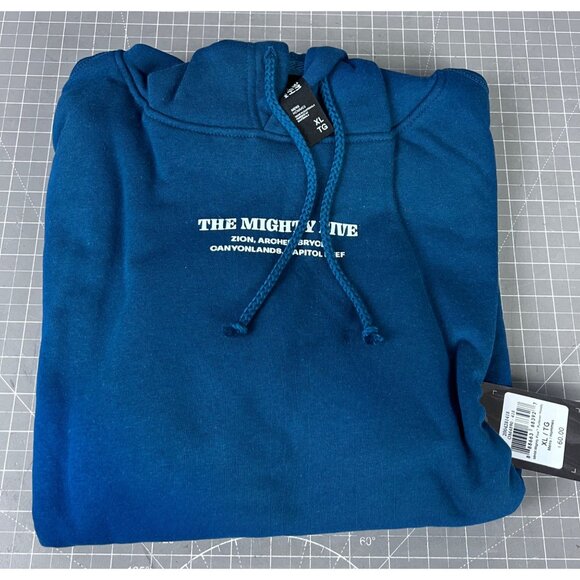 Mountain Hardwear Men’s Mighty Five Pullover Hoody Caspian XL Blue Cotton Blend - Picture 3 of 9